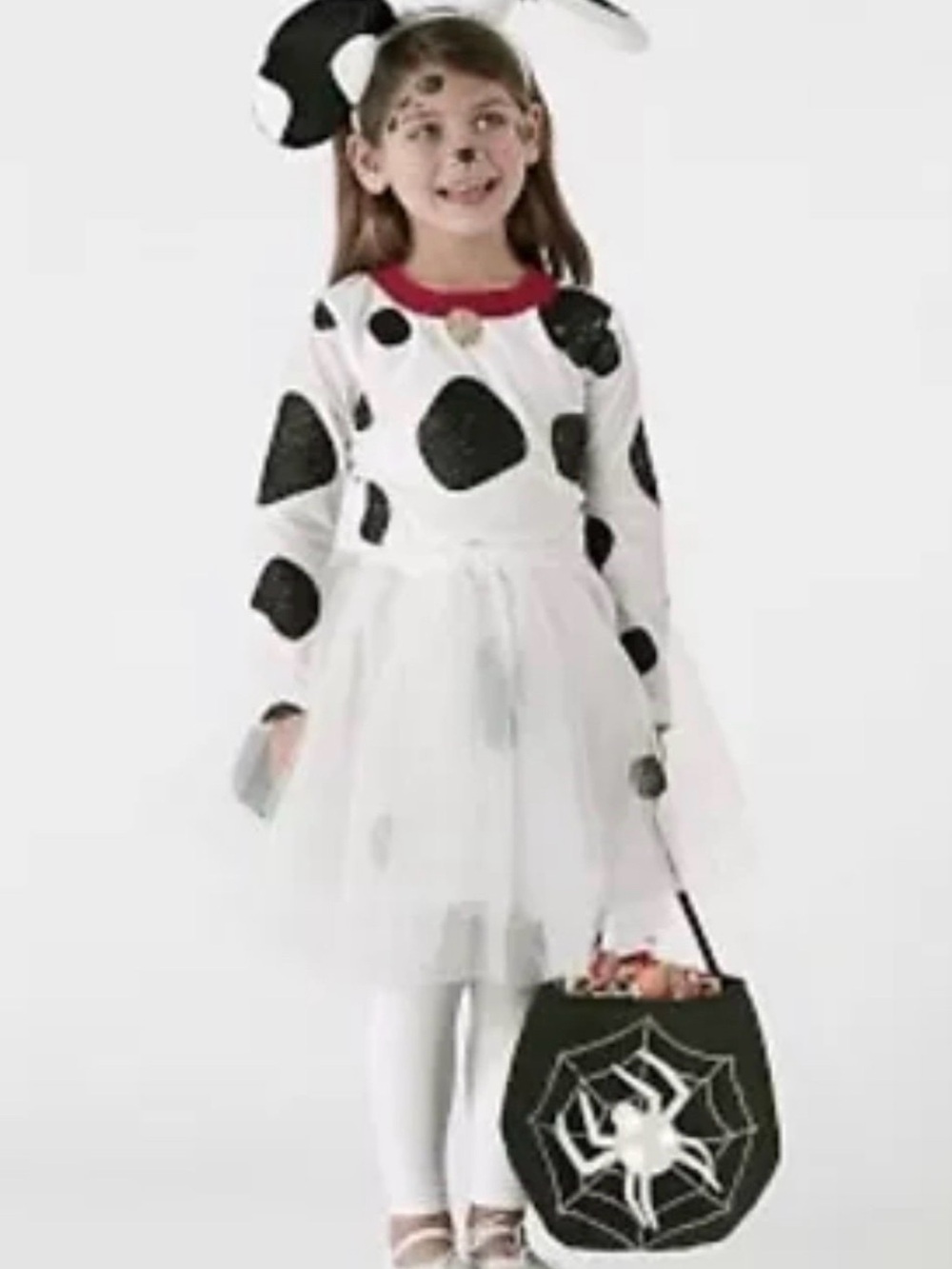 Pottery Barn Kids 3pc B/W Dalmation tutu Skirt dog Halloween costume Sz 7-8